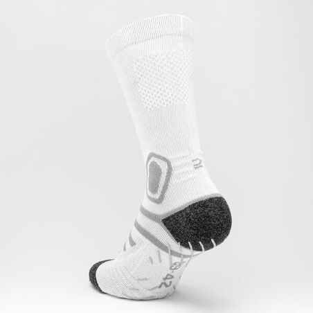 Suaugusiųjų vidutinio ilgio regbio kojinės „R520“, baltos