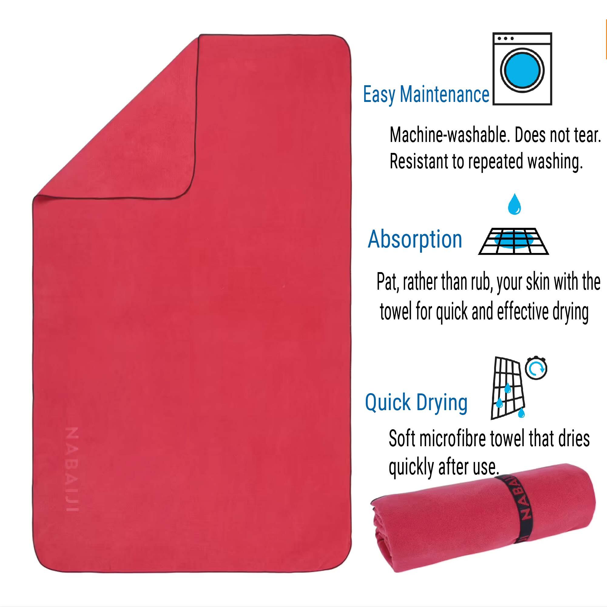 Microfiber Towel Size L 80 x 130 cm Dark Grey