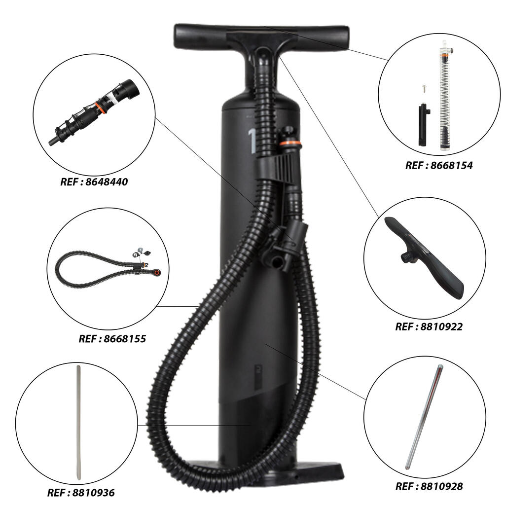 Double-Action Canoe/Kayak Hand Pump, Low Pressure: 0-10 PSI