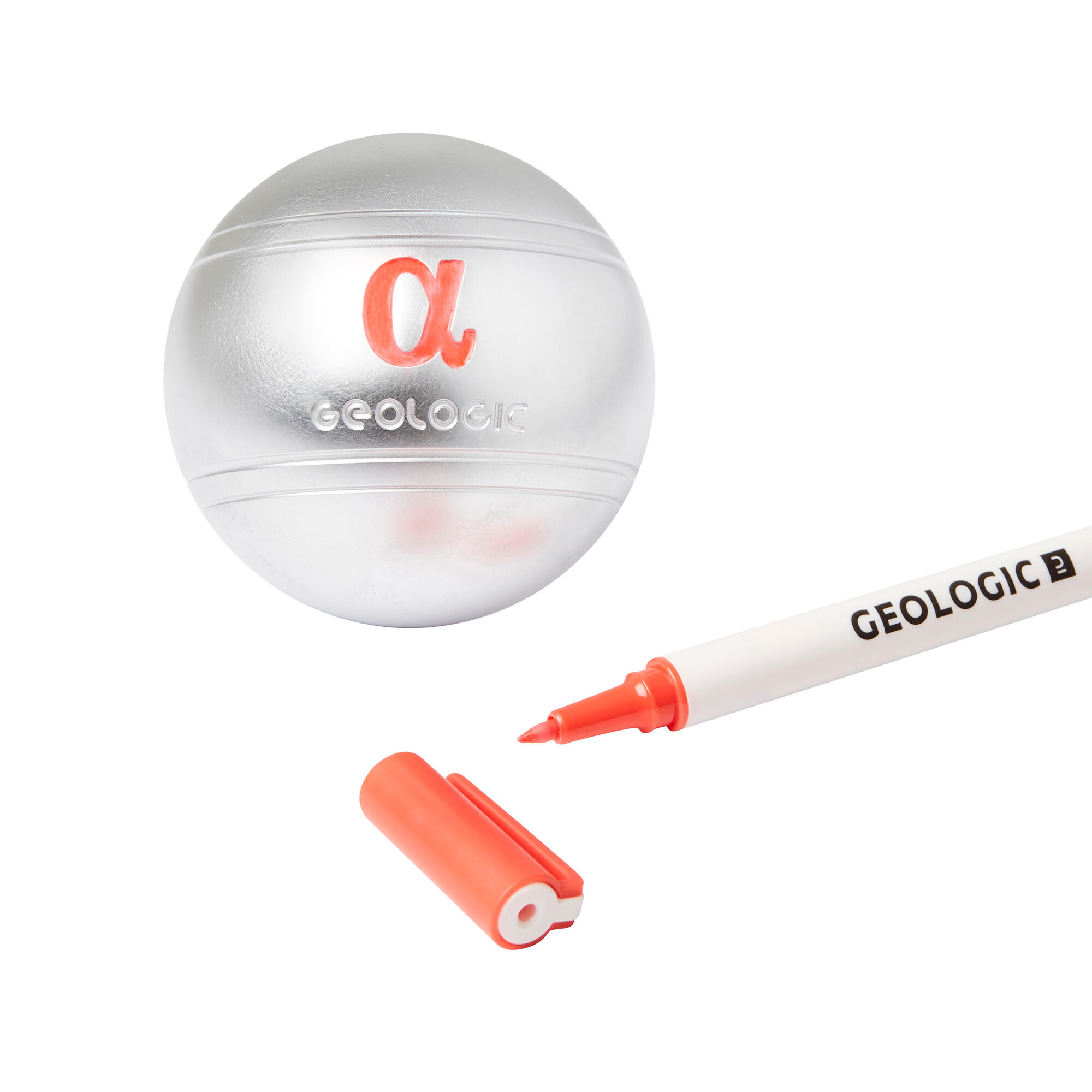 Kit De Marquage Boulemaus Pour Boule De Pétanque - Stylo + Cercle Traceur - Violet Clair - Acier Inox V2A