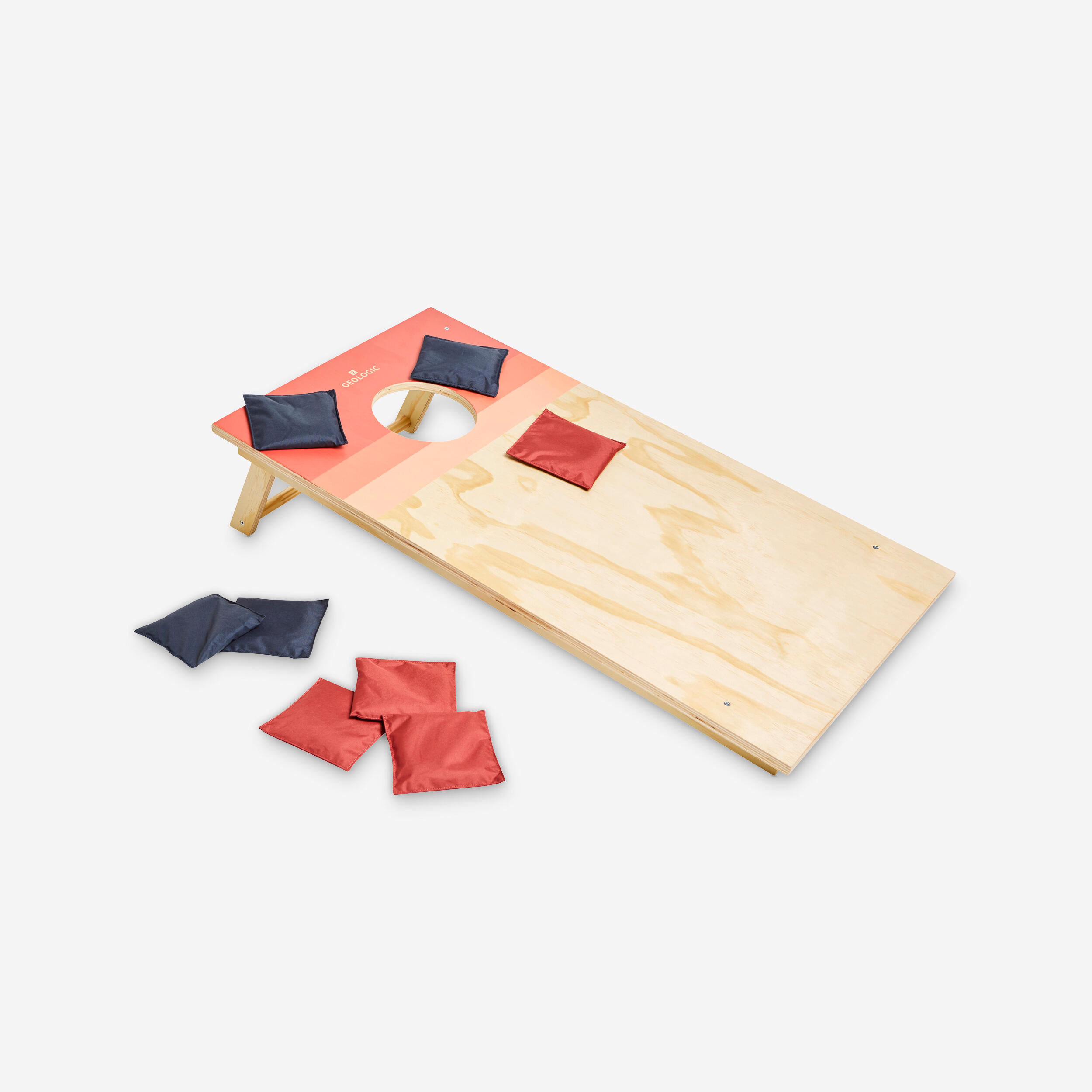 GEOLOGIC Ready-To-Play Compact Cornhole Game