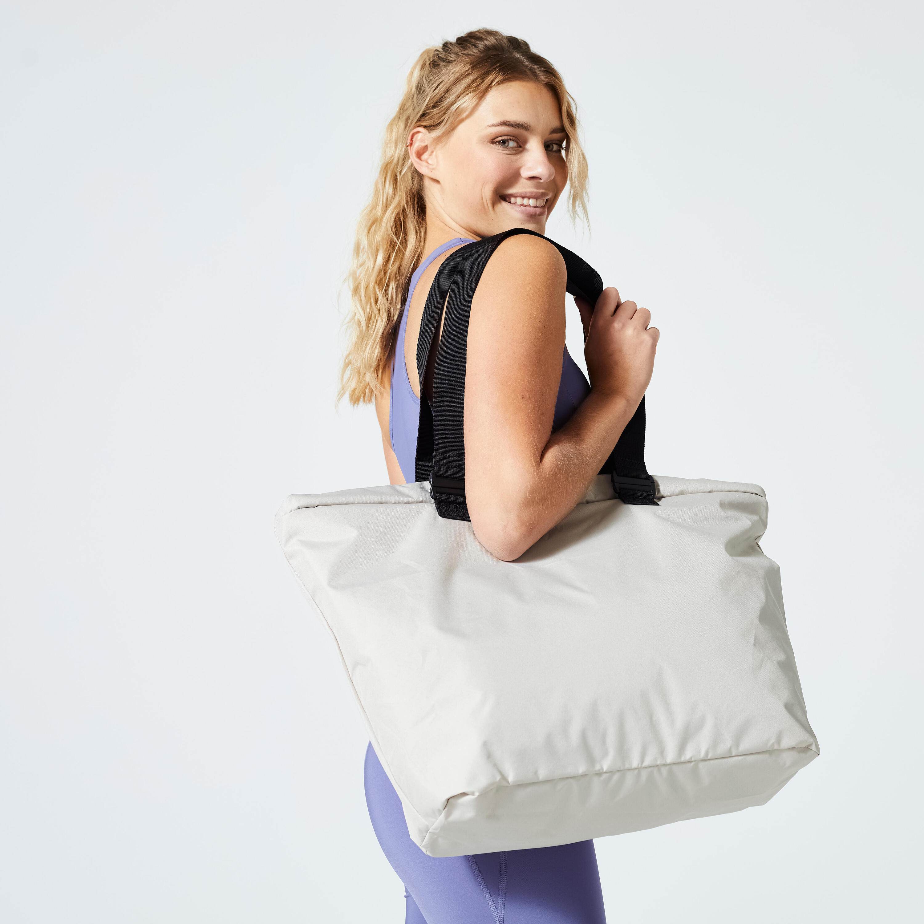 Reversible Sports' Tote 25L - Grey/Off-White 6/7