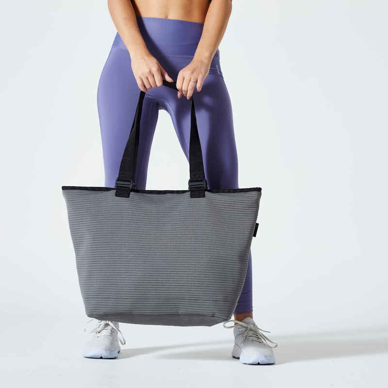 Reversible Sports' Tote 25L - Grey/Off-White
