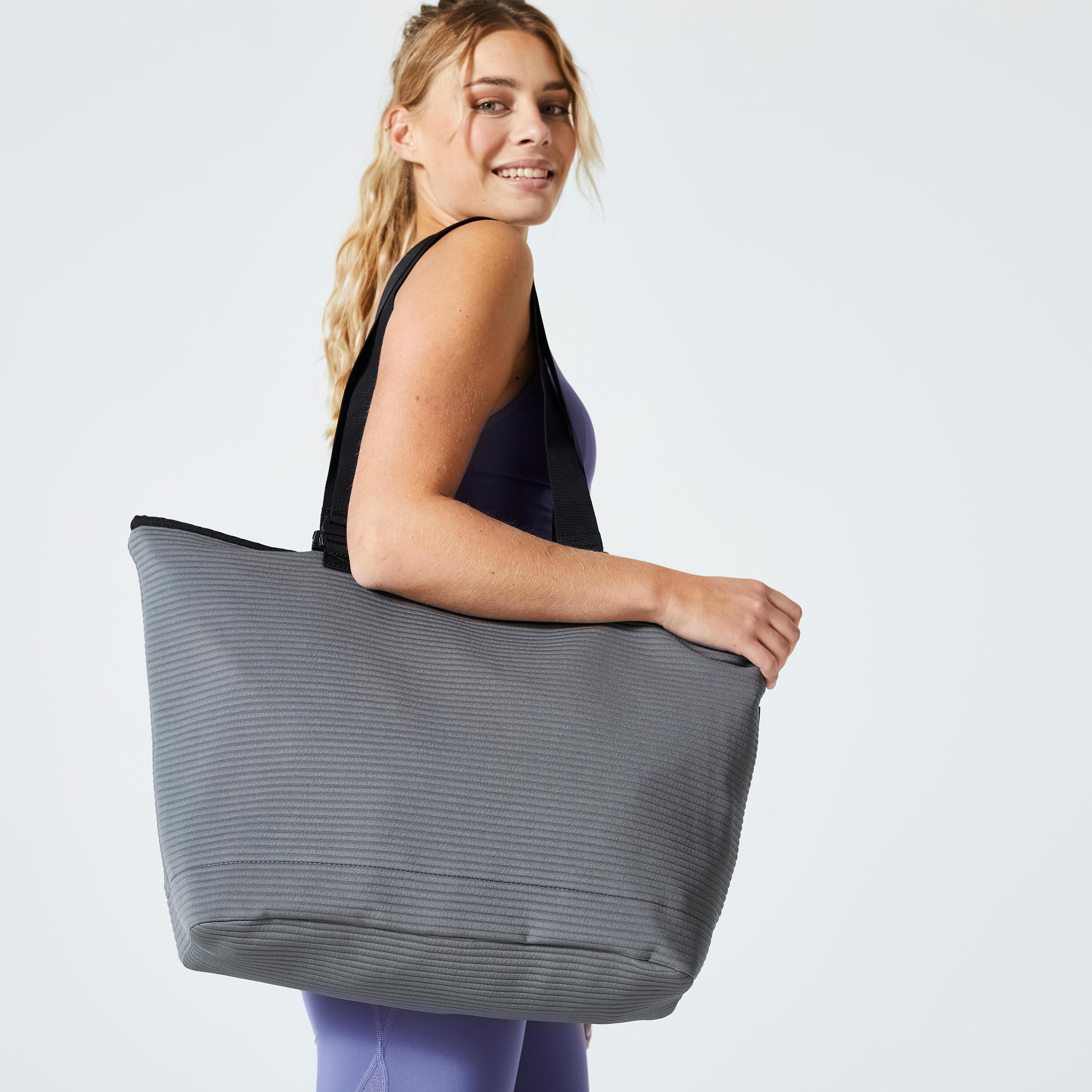 Reversible Sports' Tote 25L - Grey/Off-White 4/7