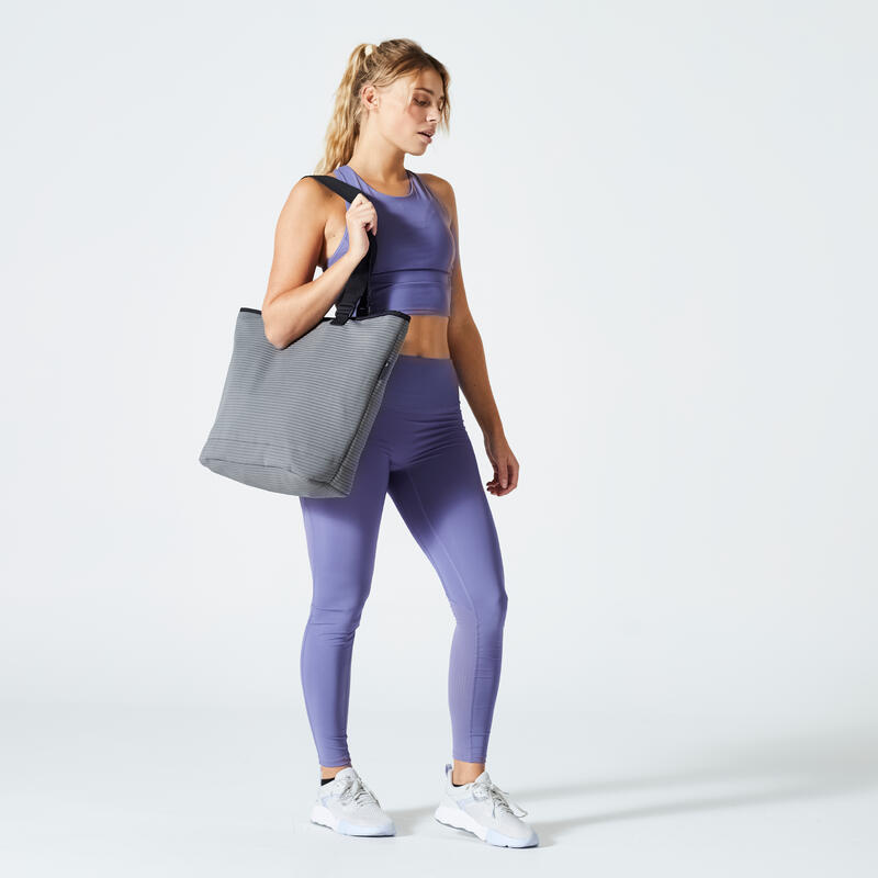 Cabas de sport réversible 25L Gris et Ecru