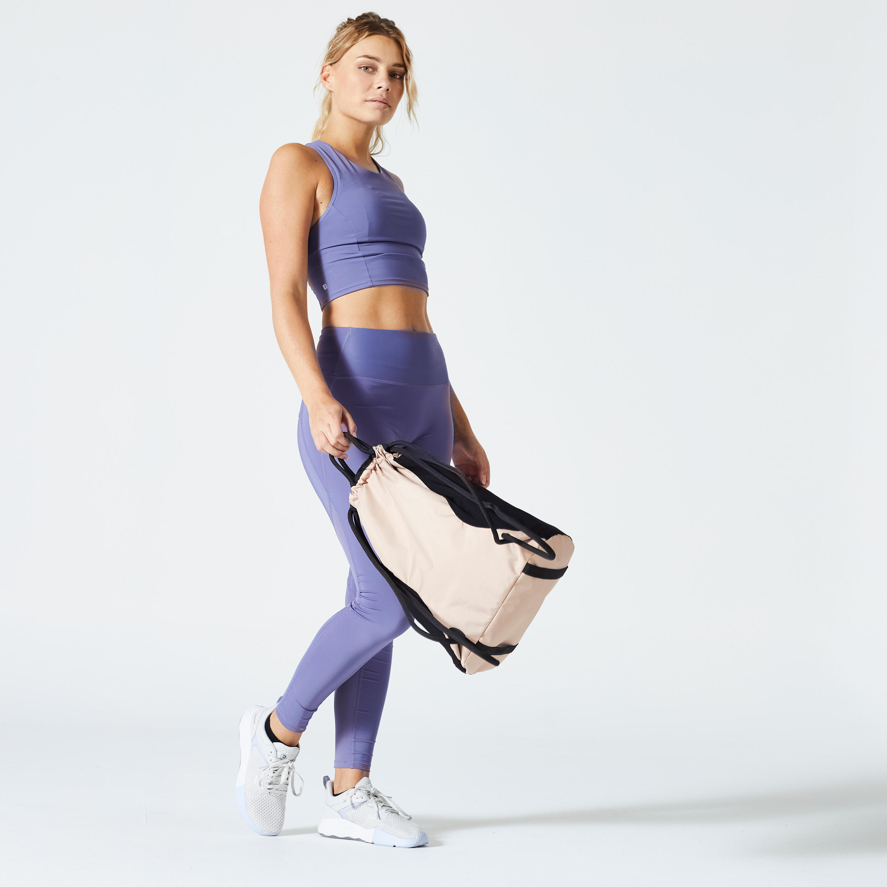 15 L Fitness Backpack - Beige and Black 4/4