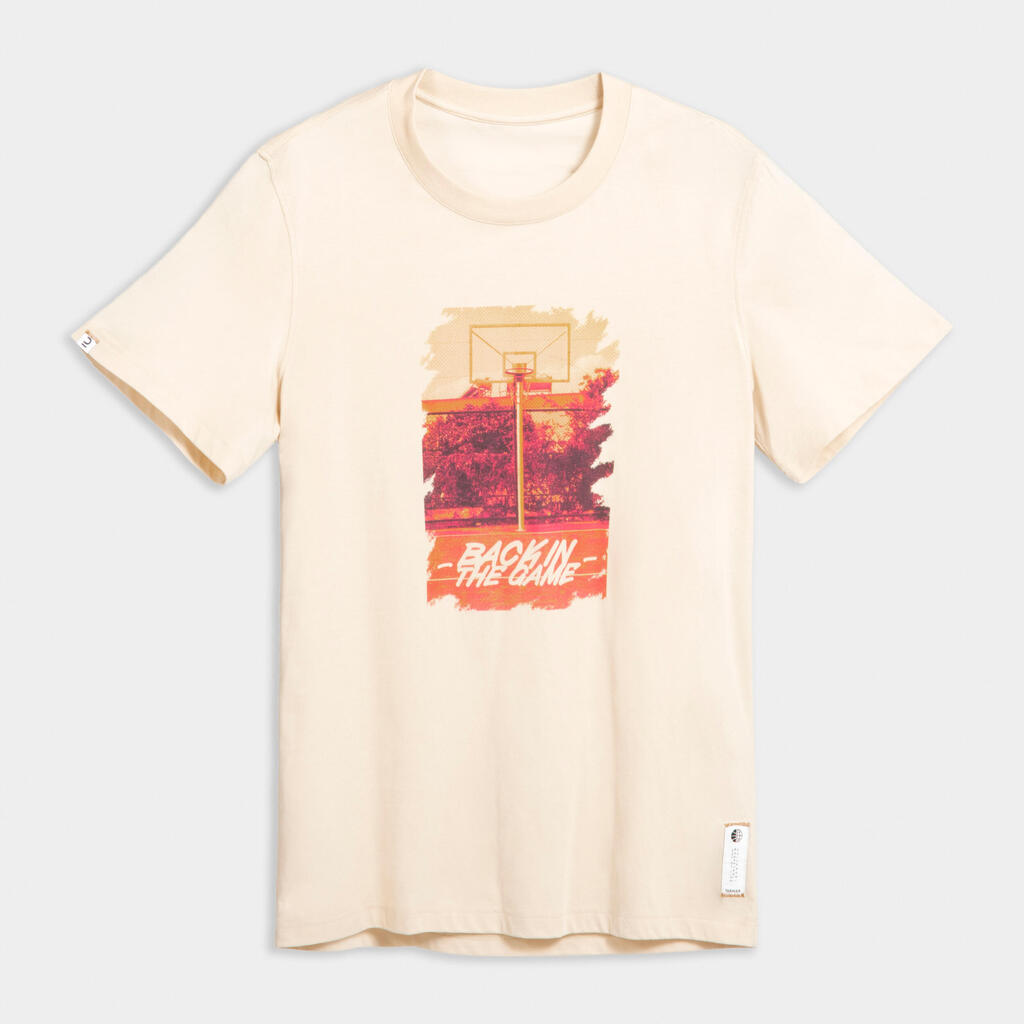 Camiseta de baloncesto unisex Tarmak TS500 beige