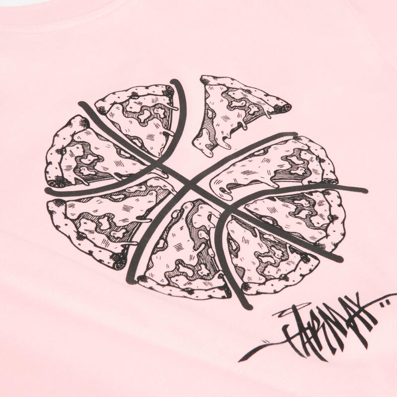 Basketbal T-shirt heren/dames TS500 signature roze