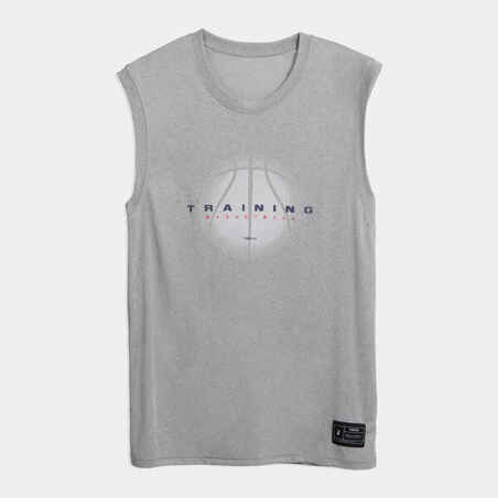 חולצת כדורסל ללא שרוולים לגברים/ נשים TS500 - אפור