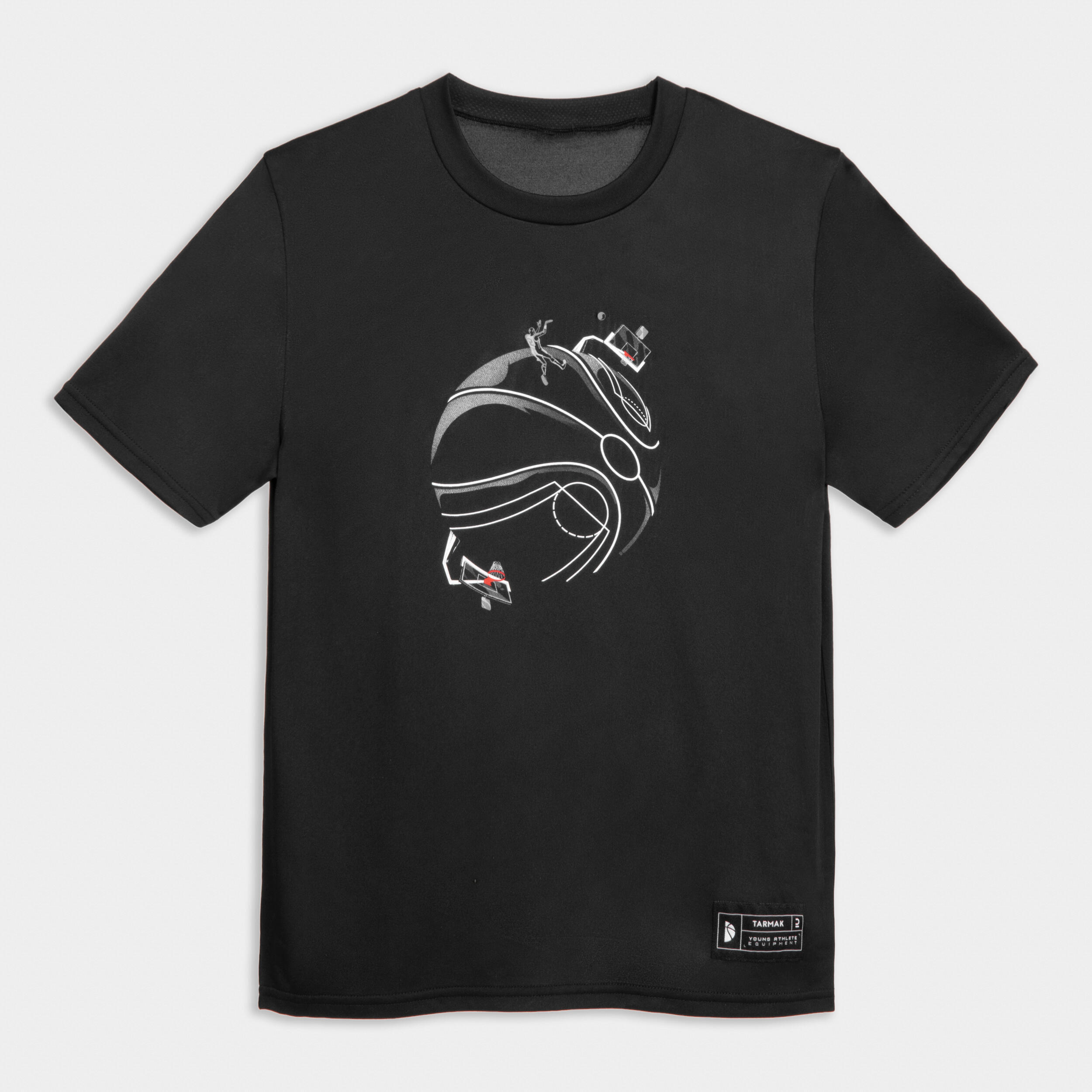 Kids' Basketball T-Shirt / Jersey TS500 Fast - Black 5/6