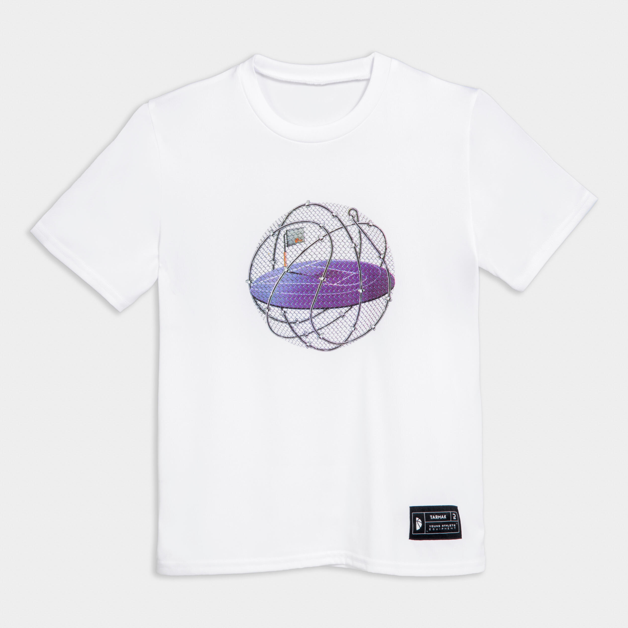 Kids' Basketball T-Shirt / Jersey TS500 Fast - White 4/5