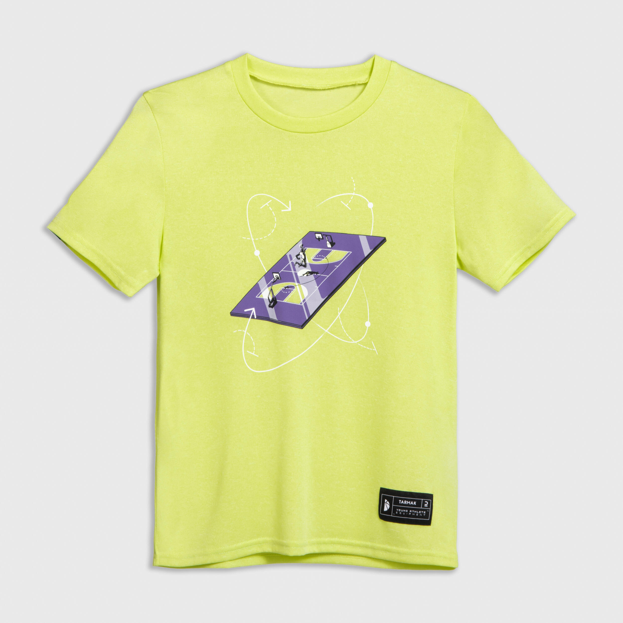 Kids' Basketball T-Shirt / Jersey TS500 Fast - Lime 5/6