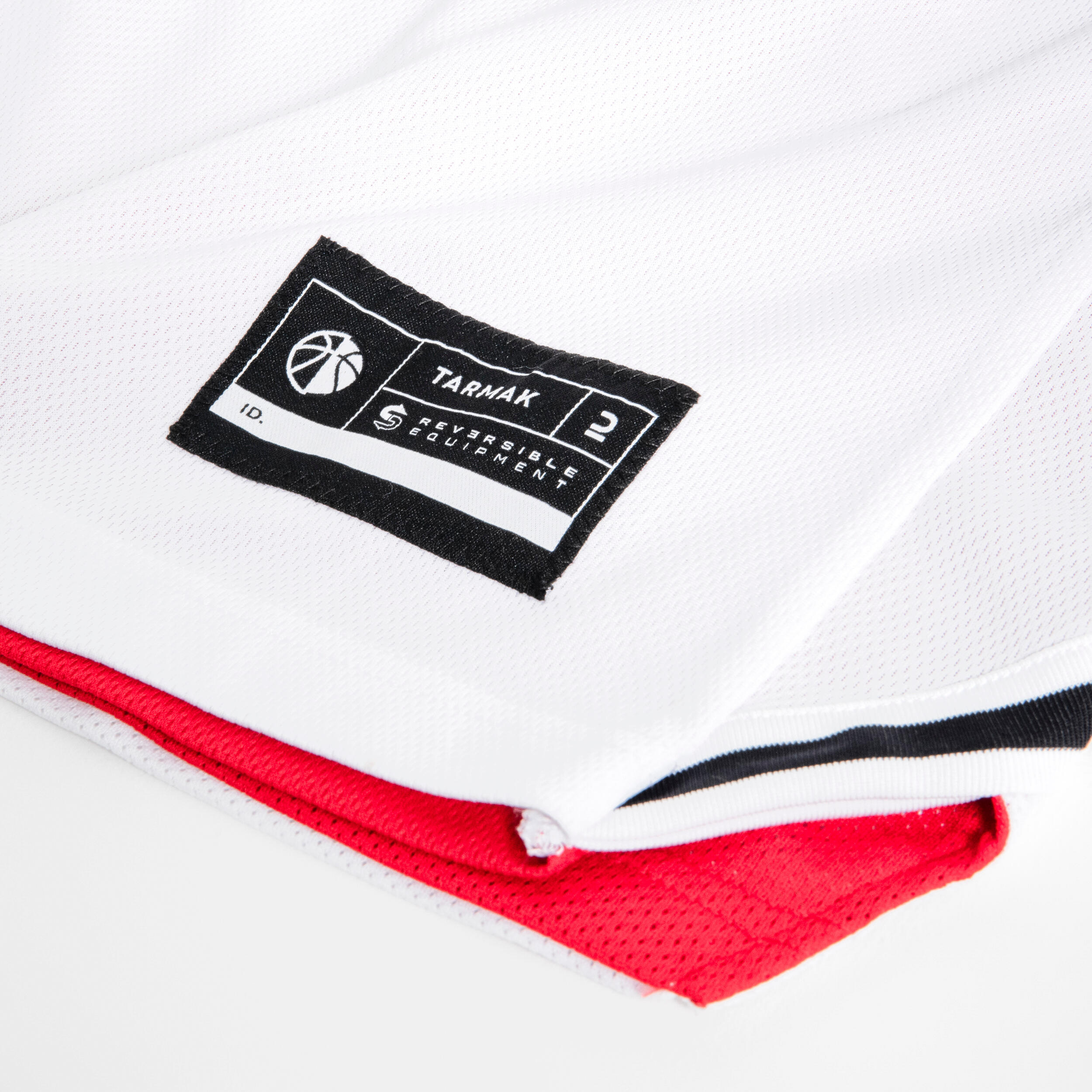 Basketbalový oboustranný dres T500 bílo-červený  11/12