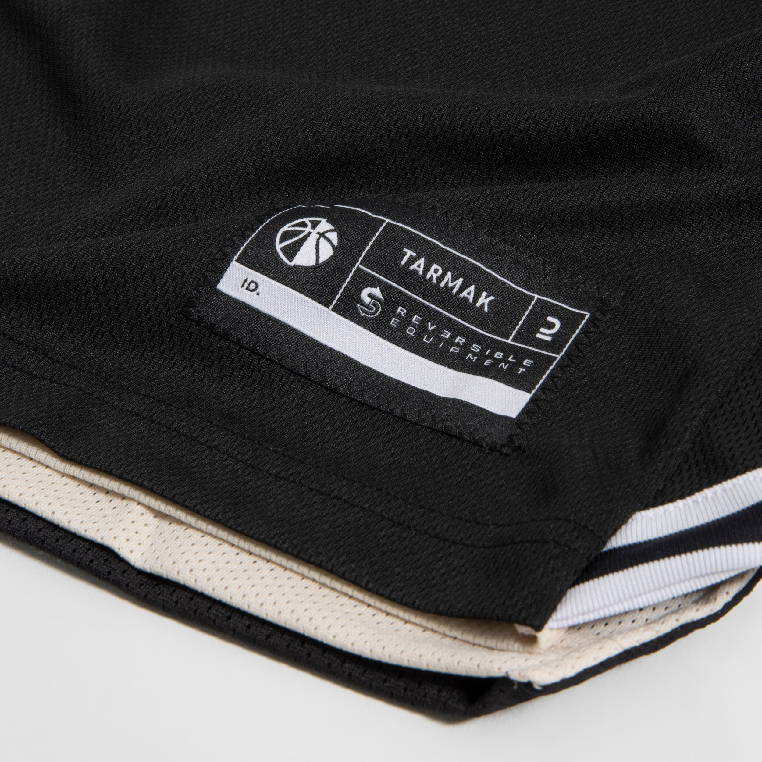 TARMAK Obojstranné basketbalové tielko unisex T500 čierno-béžové XS · záber 12