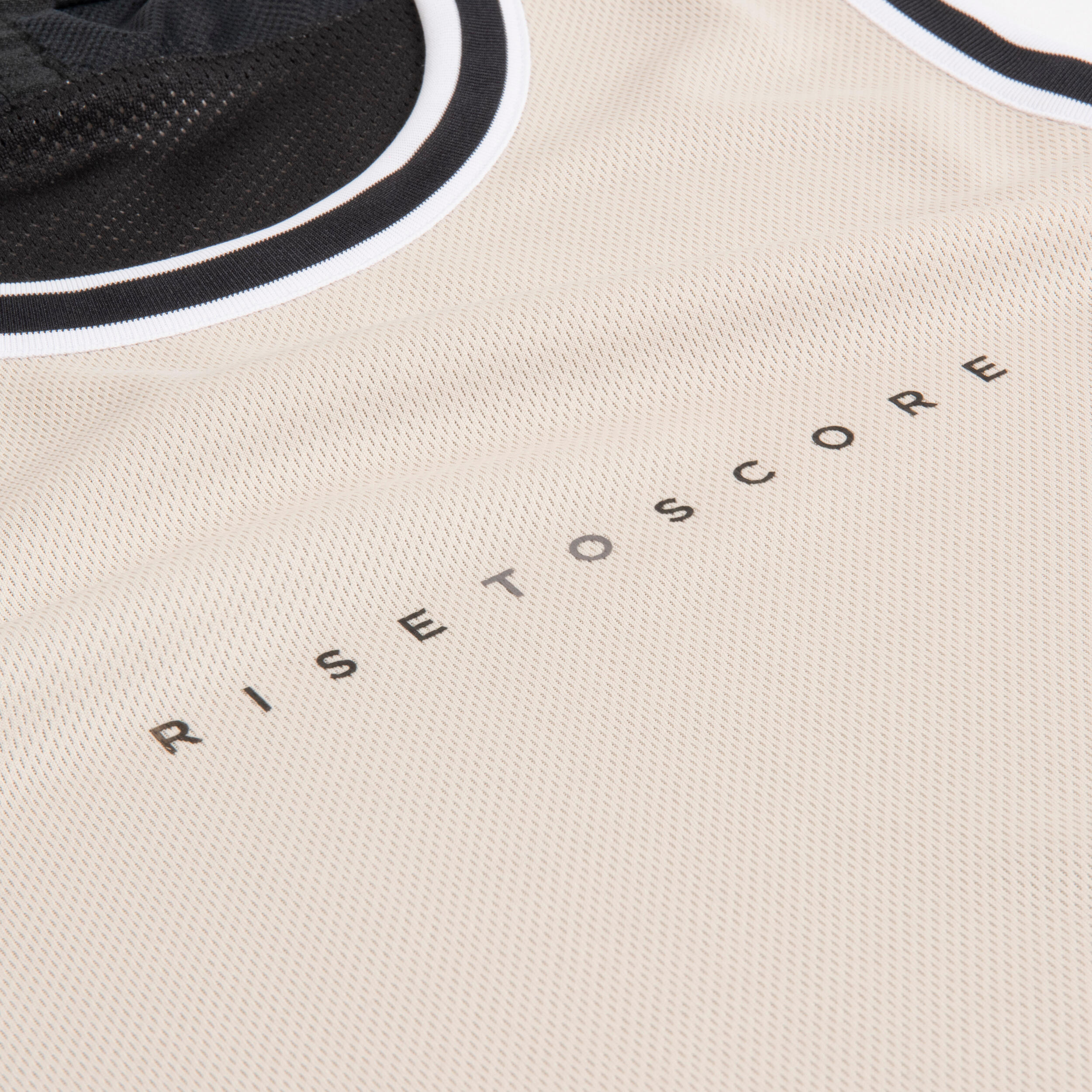 Basketbalový oboustranný dres T500 černo-béžový  10/12
