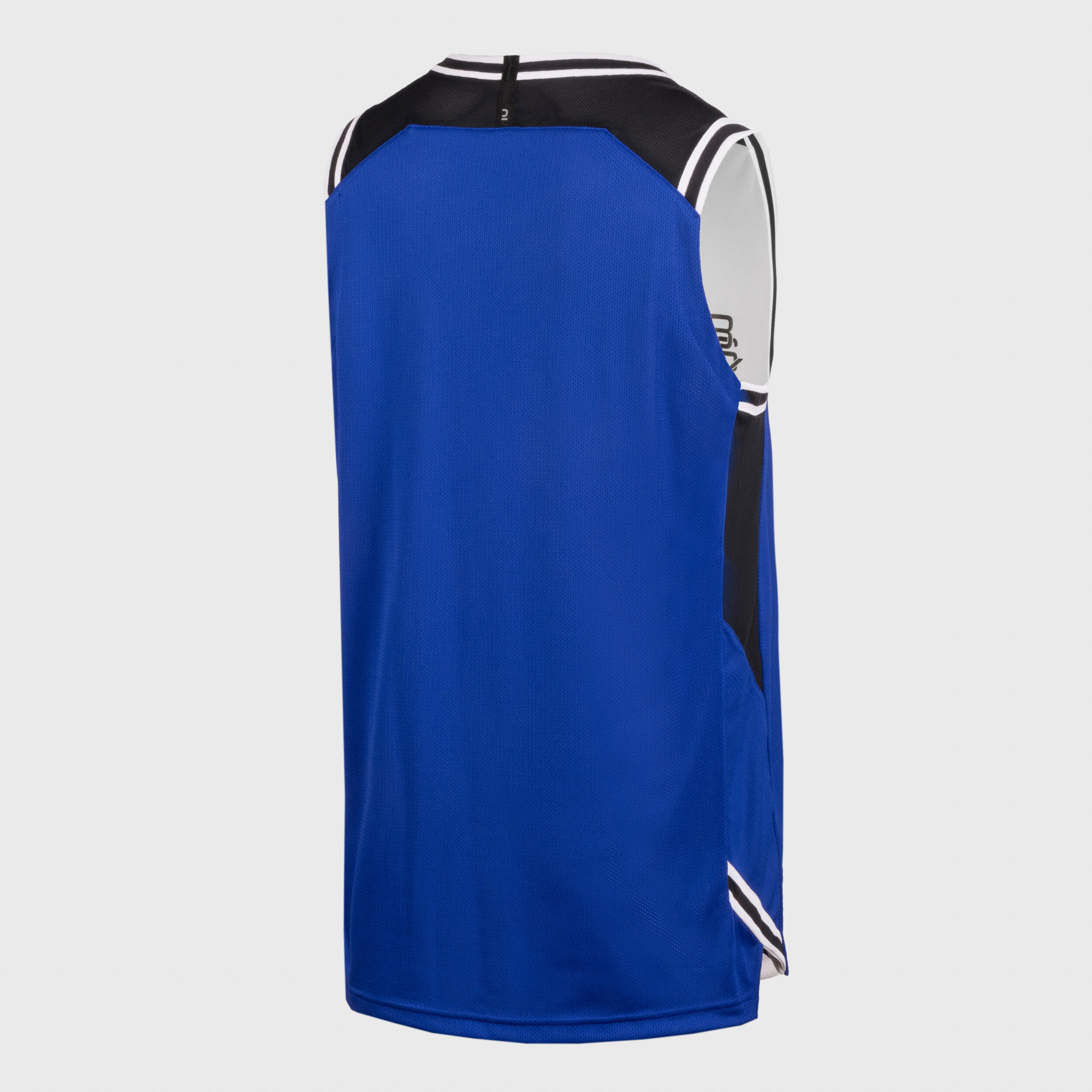 Men's/Women's Reversible Sleeveless Basketball Jersey T500 - Black/White