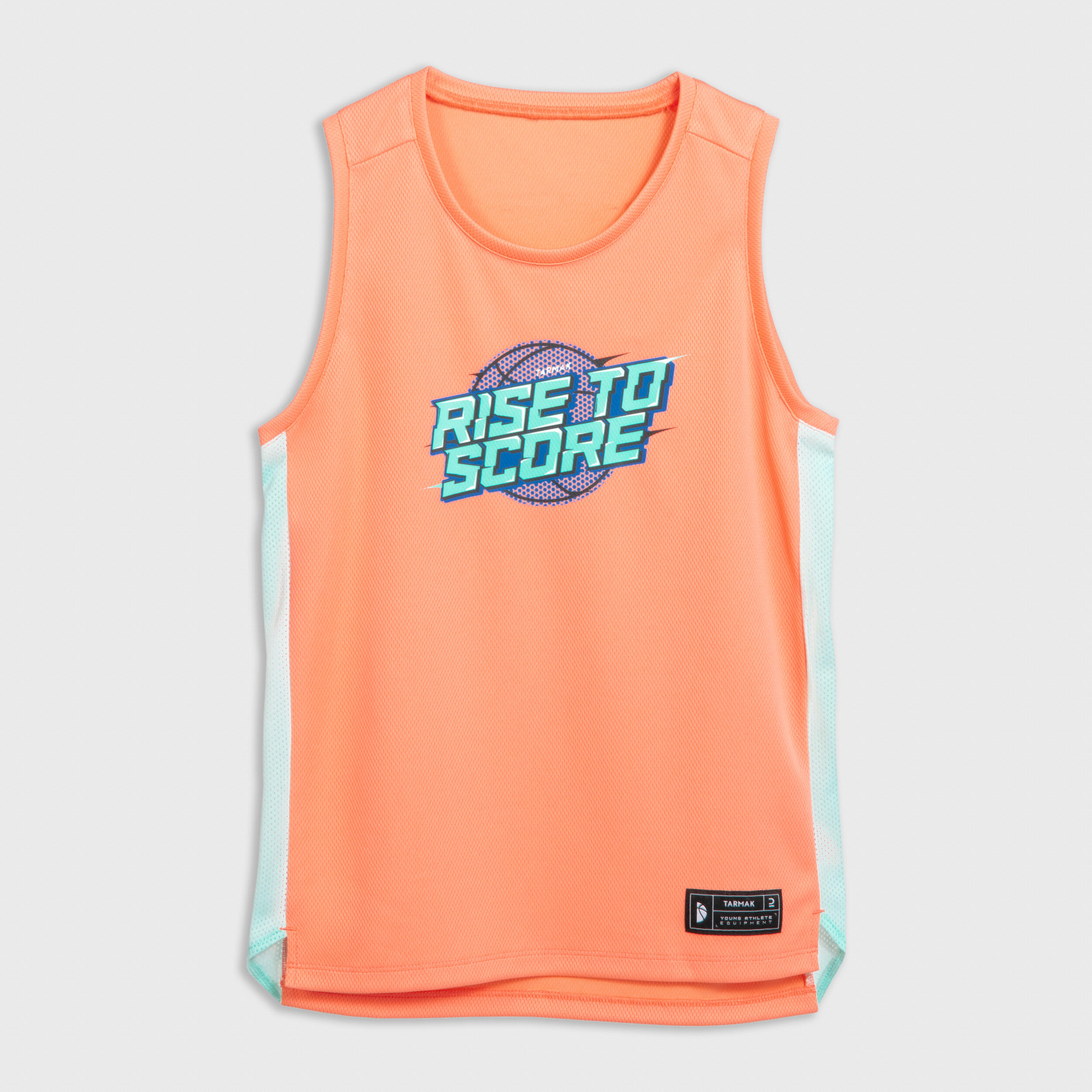 Kids' Sleeveless Basketball Jersey T500 - Orange 5/7