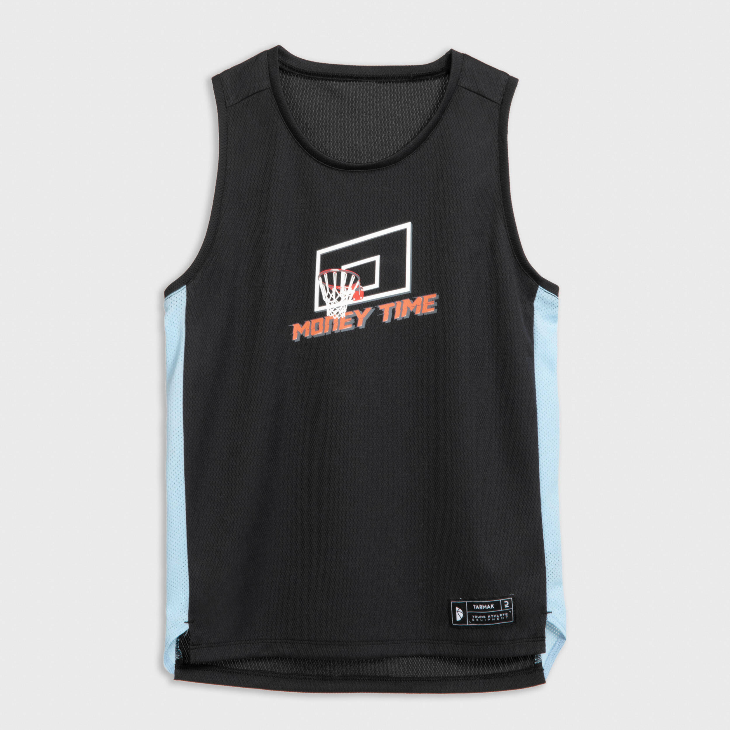 Kids' Sleeveless Basketball Jersey T500 - Black -  5