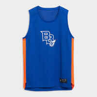 CAMISETA DE BALONCESTO SIN MANGAS NIÑO - T500 AZUL