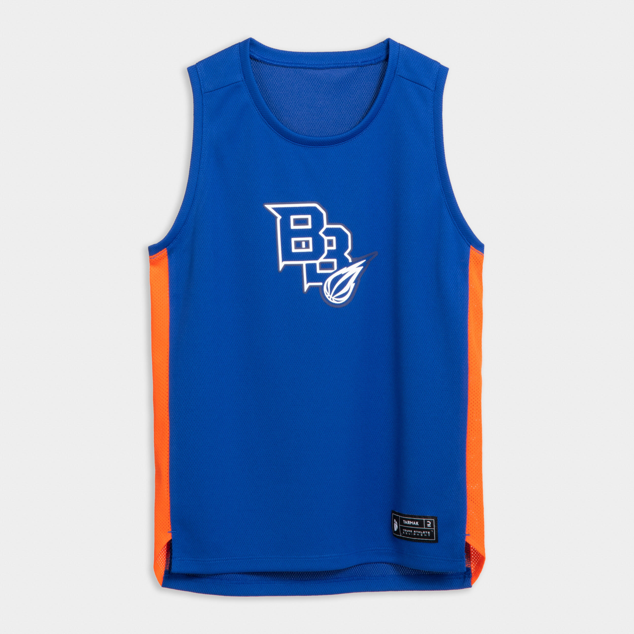 Kids' Sleeveless Basketball Jersey T500 - Blue 5/7