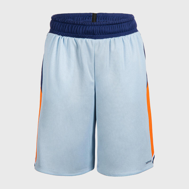 Pantaloncini basket bambino SH 500R reversibili azzurro-blu