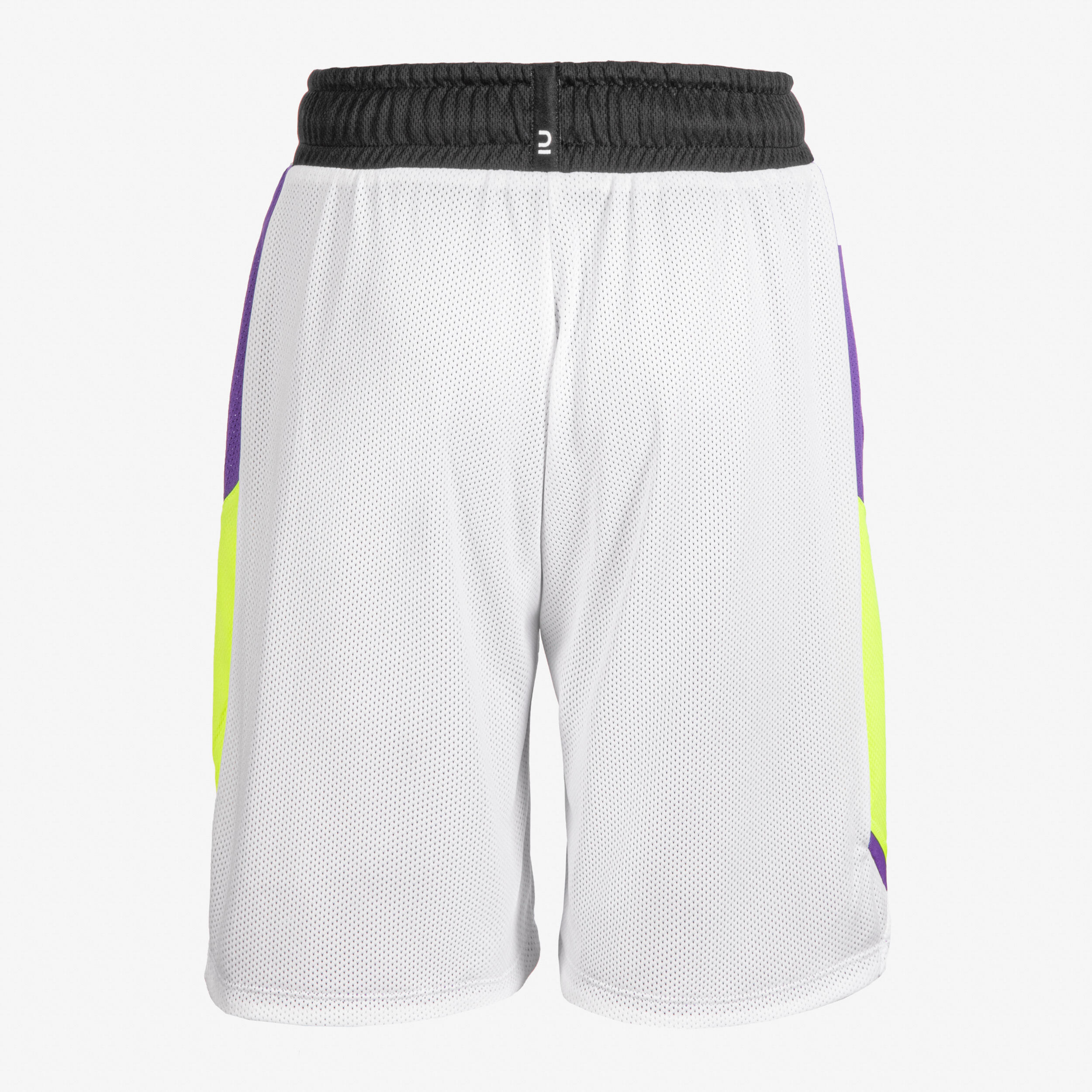 Kids' Reversible Basketball Shorts SH500R - White/Purple 10/11
