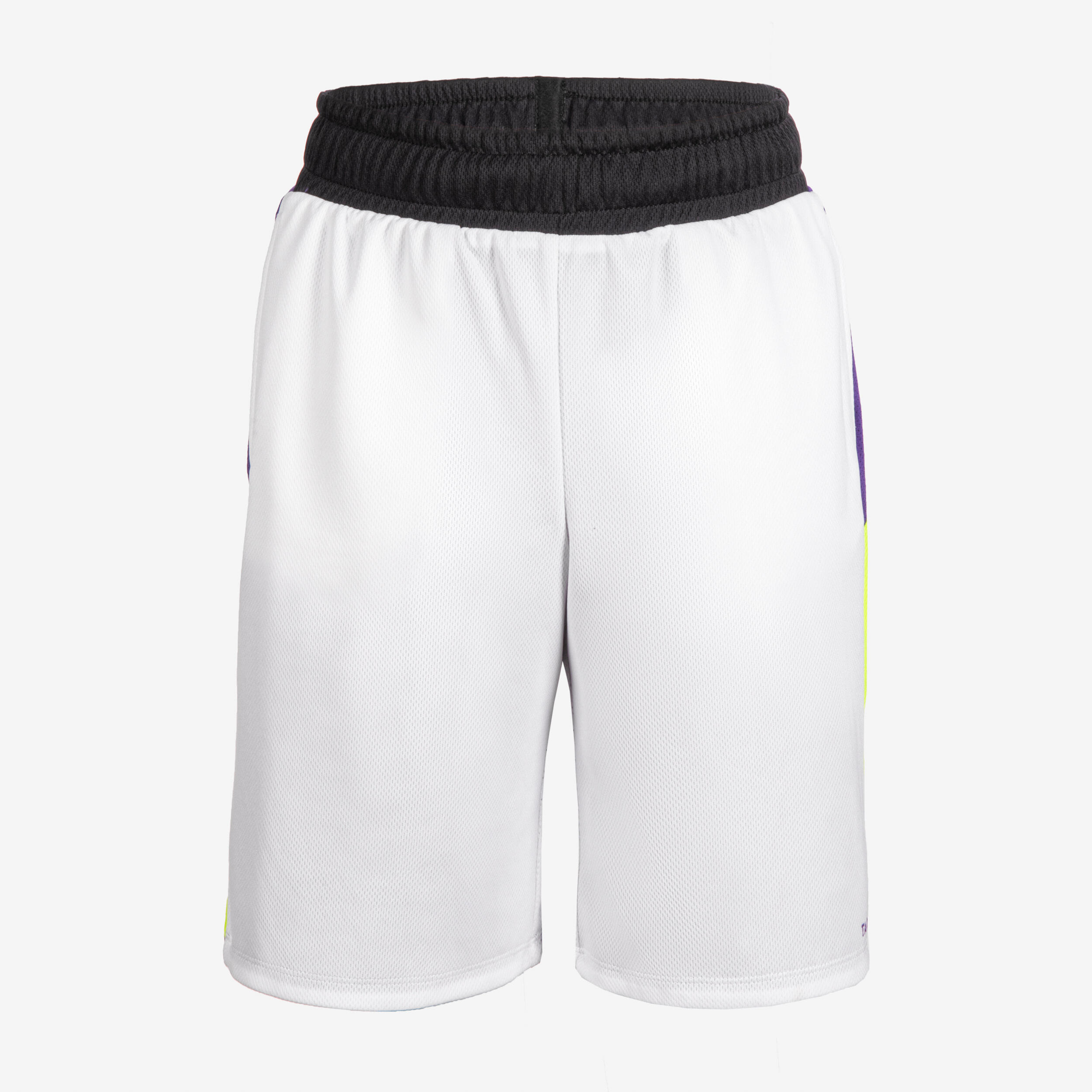 Kids' Reversible Basketball Shorts SH500R - White/Purple 9/11