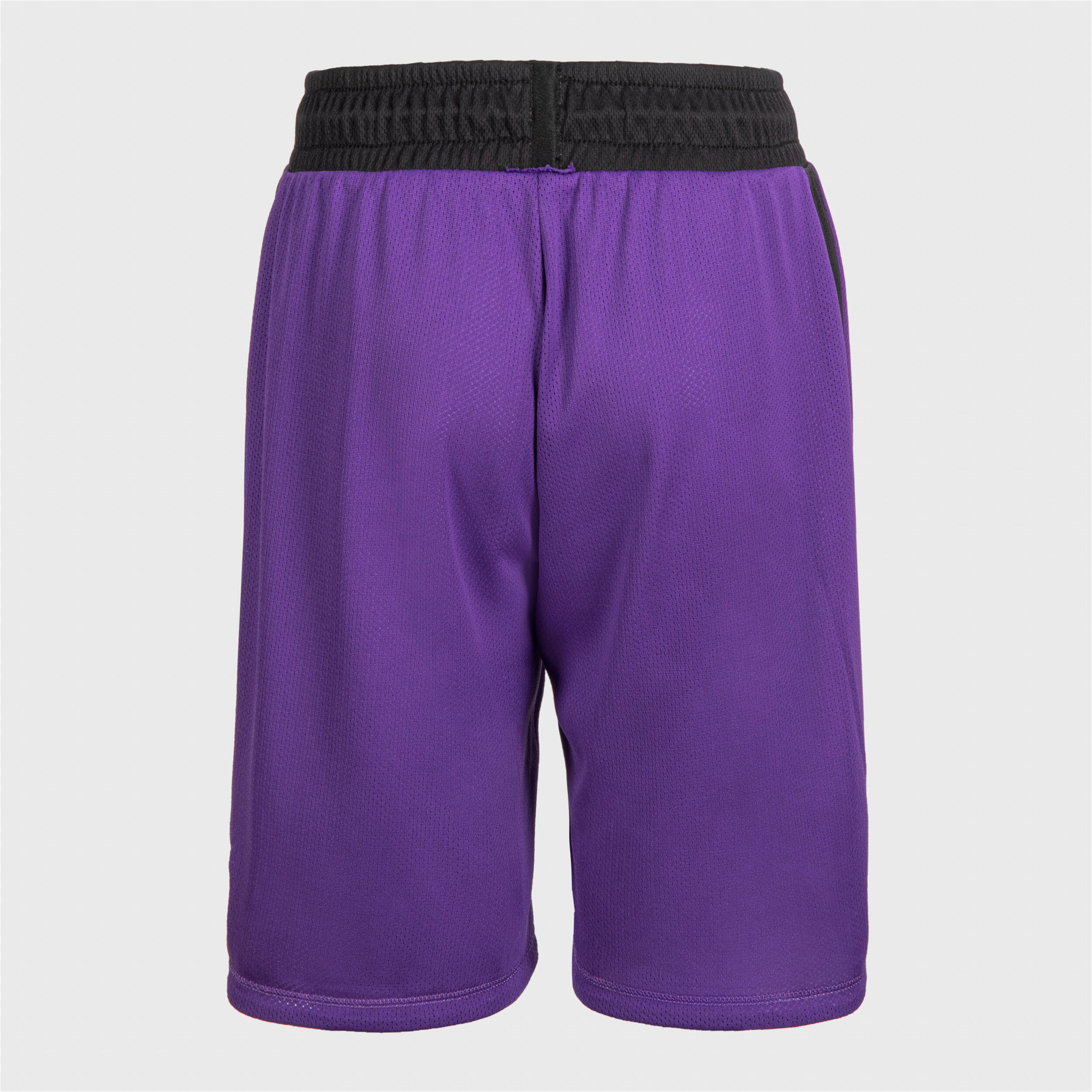 Kids' Reversible Basketball Shorts SH500R - White/Purple 7/11