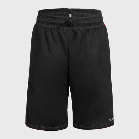 Kids' Reversible Basketball Shorts SH500R - Black/White/Red