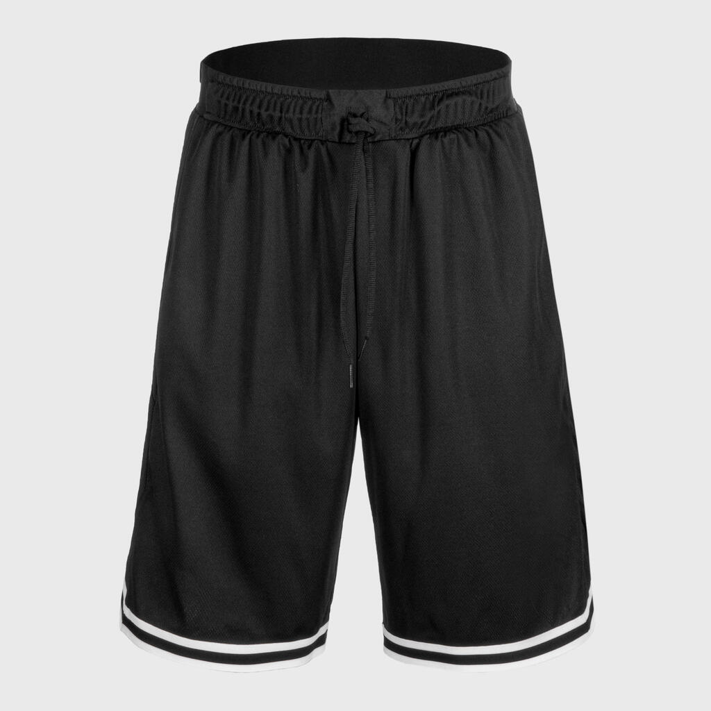 Pantaloneta de baloncesto doble faz unisex Tarmak SH500 negro