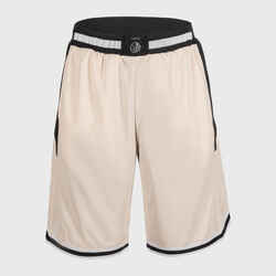 Men's/Women's Reversible Basketball Shorts SH500R - Beige/Black