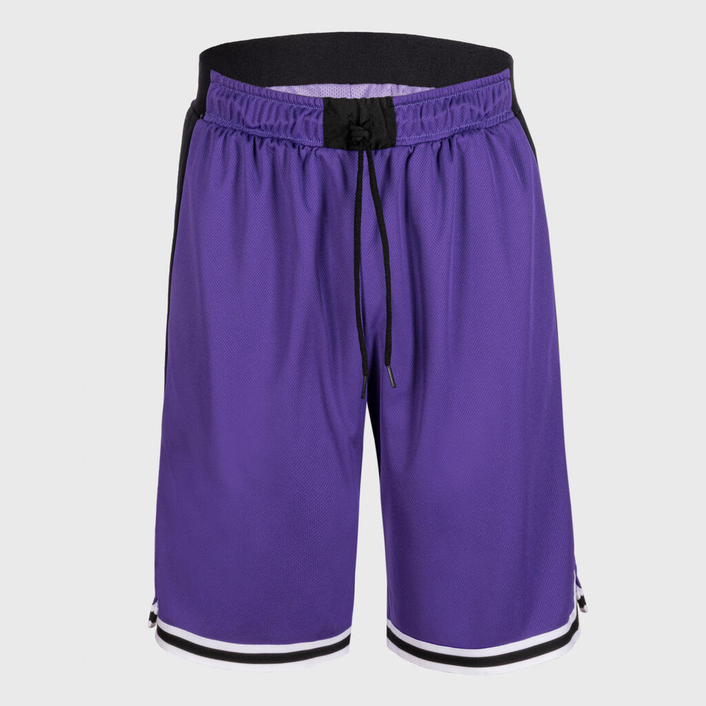 Vīriešu/sieviešu divpusējie basketbola šorti “SH500R”, purpura/ceriņkrāsas
