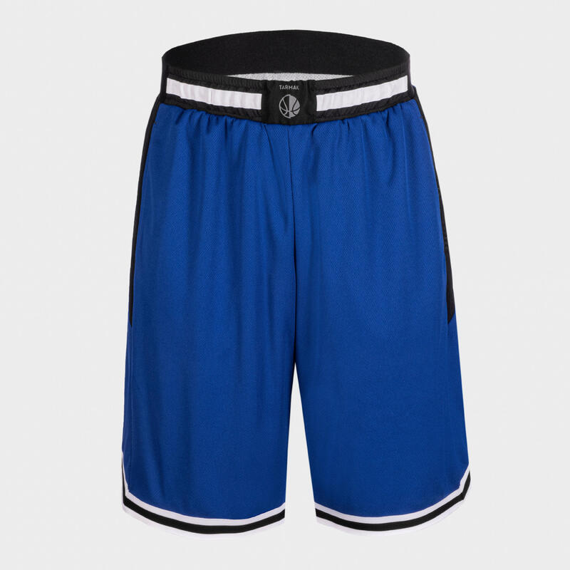 男女通用款雙面籃球短褲 SH500R - 藍/灰