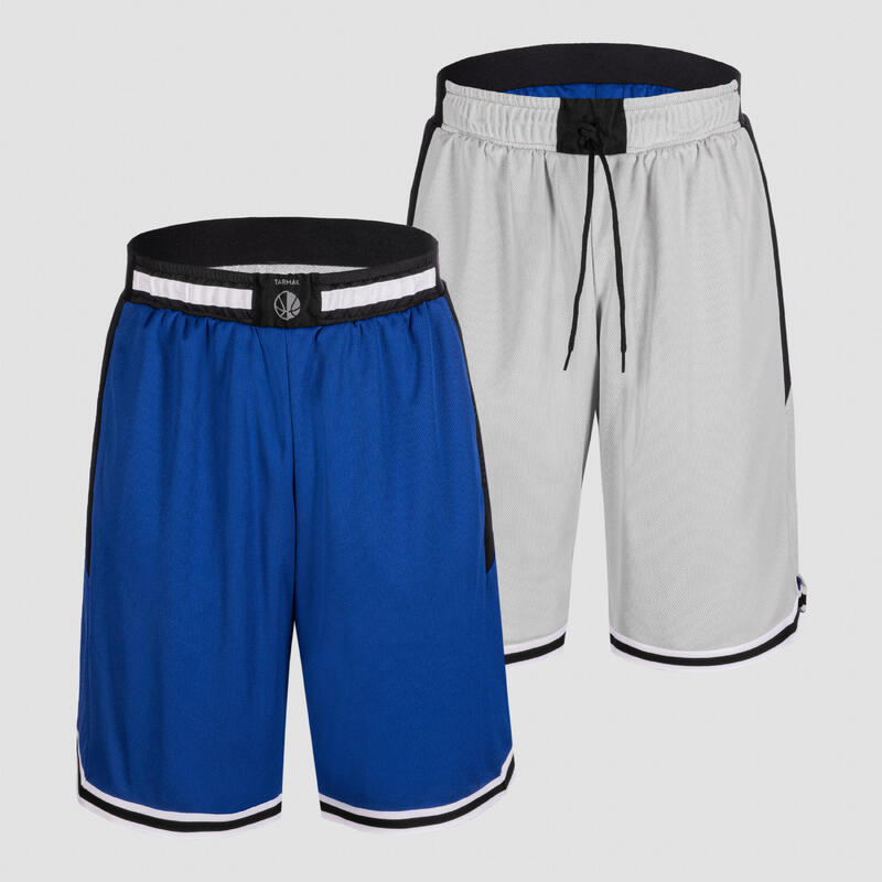 Men's/Women's Basketball Reversible Shorts SH500R - Blue/Grey