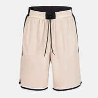 Kids' Reversible Basketball Shorts SH500 - Red/Beige