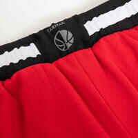 Kids' Reversible Basketball Shorts SH500 - Red/Beige