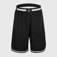 Adult 2-Way Basketball Shorts SH500R - Black/White