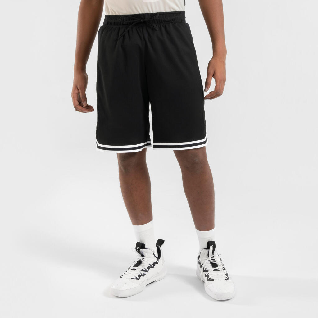 Men's/Women's Reversible Basketball Shorts SH500R - Beige/Black