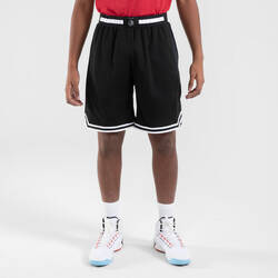 Men's/Women's Basketball Reversible Shorts SH500R - Black/Red