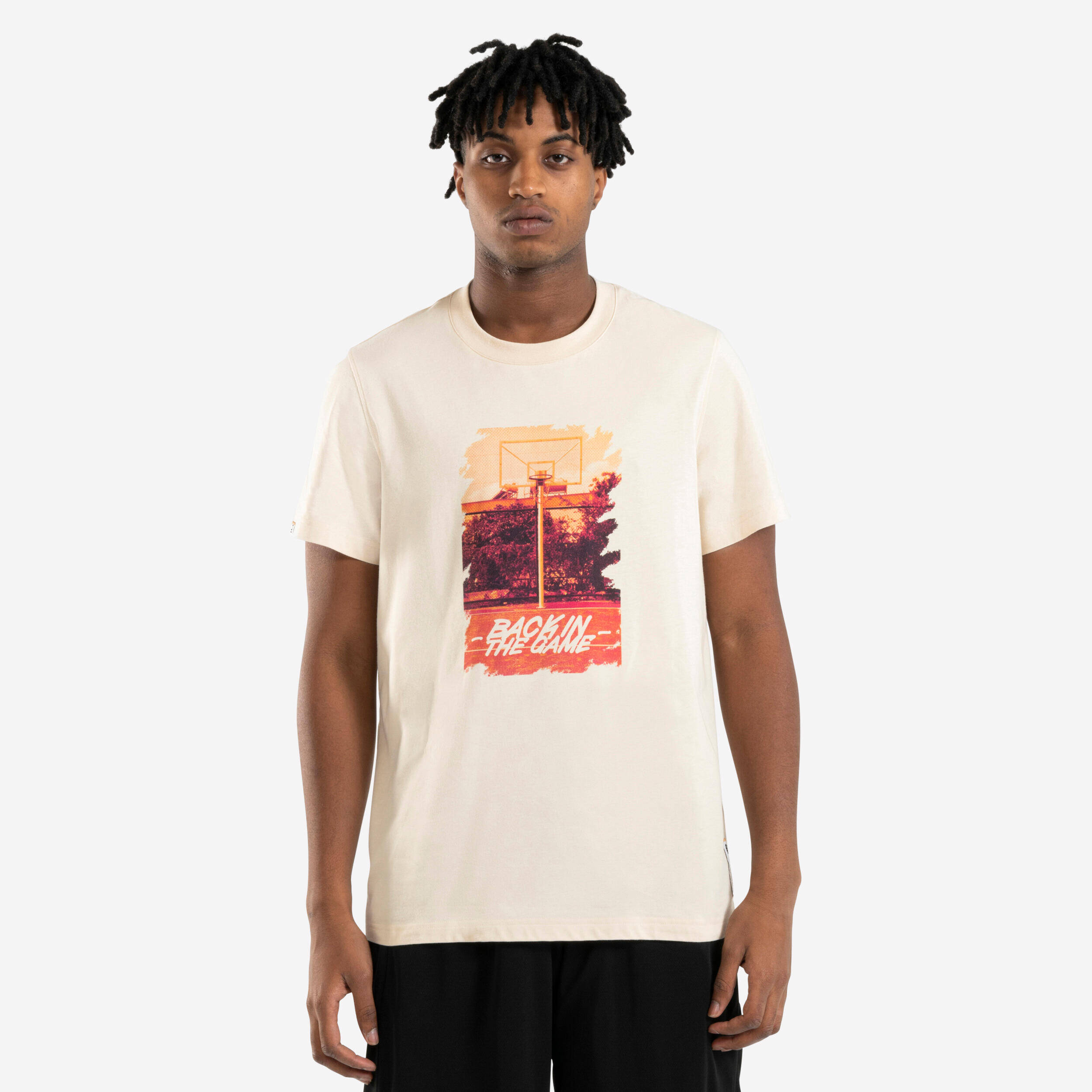 Men's/Women's Basketball T-Shirt/Jersey TS500 Signature - Beige -  1