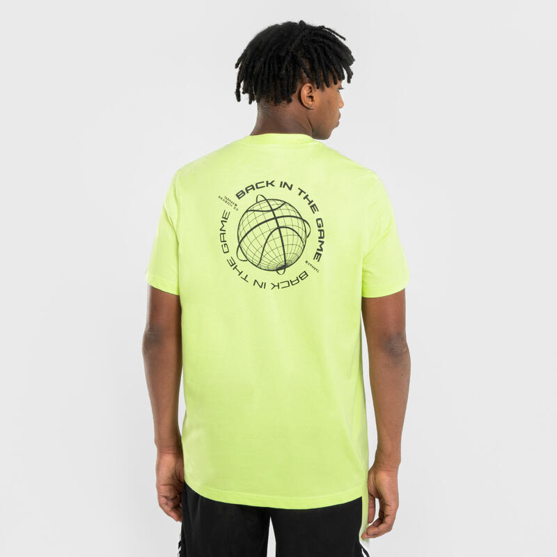 Basketbal T-shirt heren/dames TS500 signature citroengeel