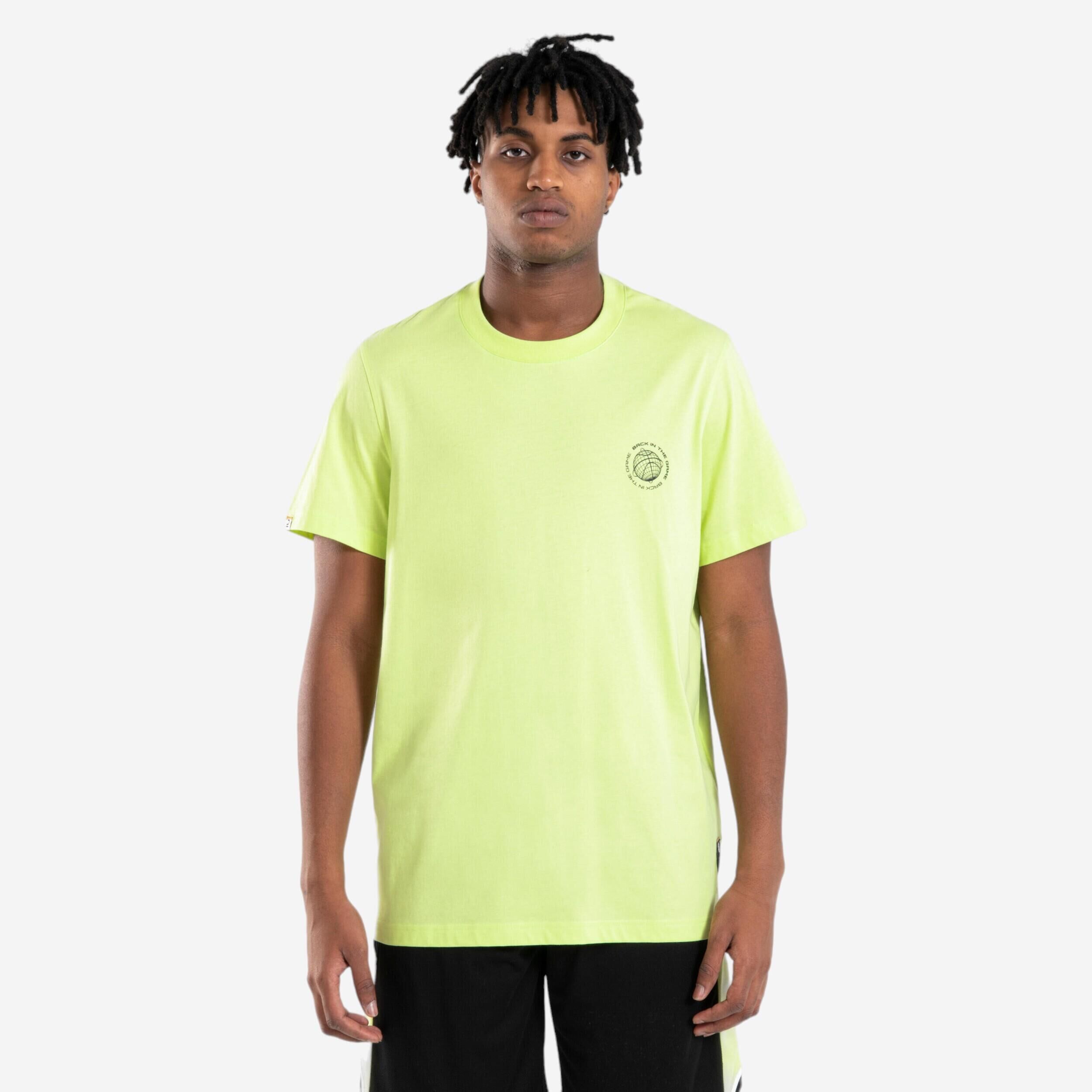 TARMAK Men's/Women's Basketball T-Shirt/Jersey TS500 Signature - Lemon