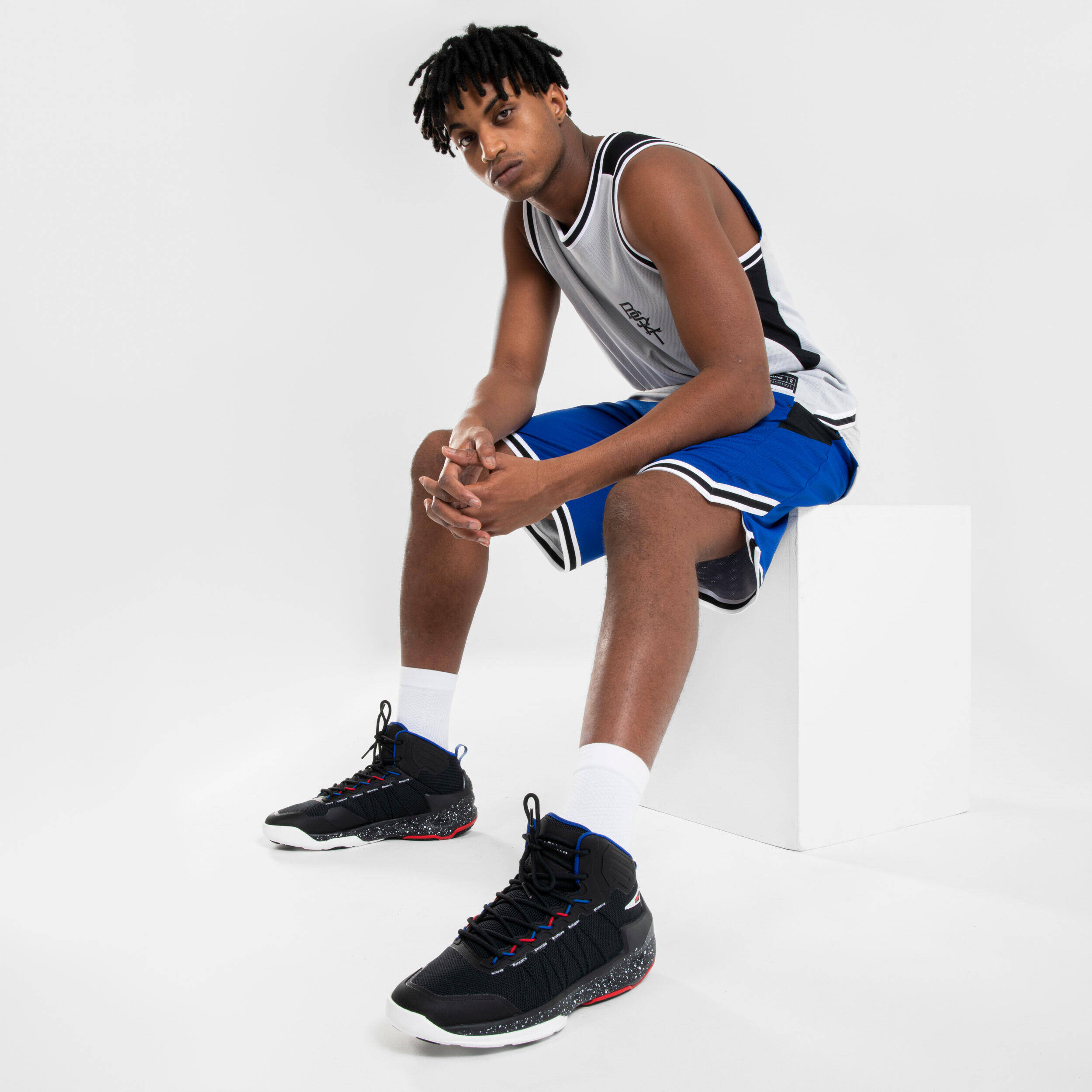 Unisex Basketball Tank Top Reversible T500 - Blue -  5