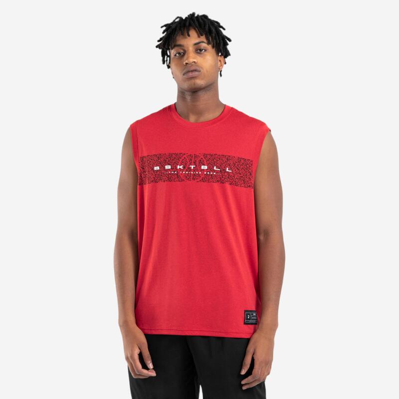 Basketbal tank top heren/dames TS500 rood