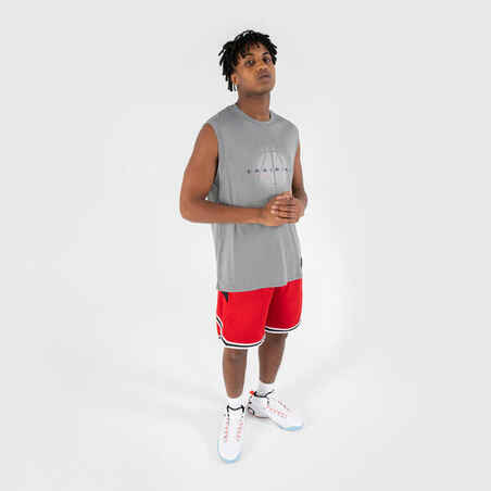 Men's/Women's Sleeveless Basketball Jersey TS500 - Grey