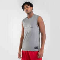 Men's/Women's Sleeveless Basketball Jersey TS500 - Grey