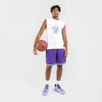 Men's/Women's Sleeveless Basketball Jersey TS500 - White