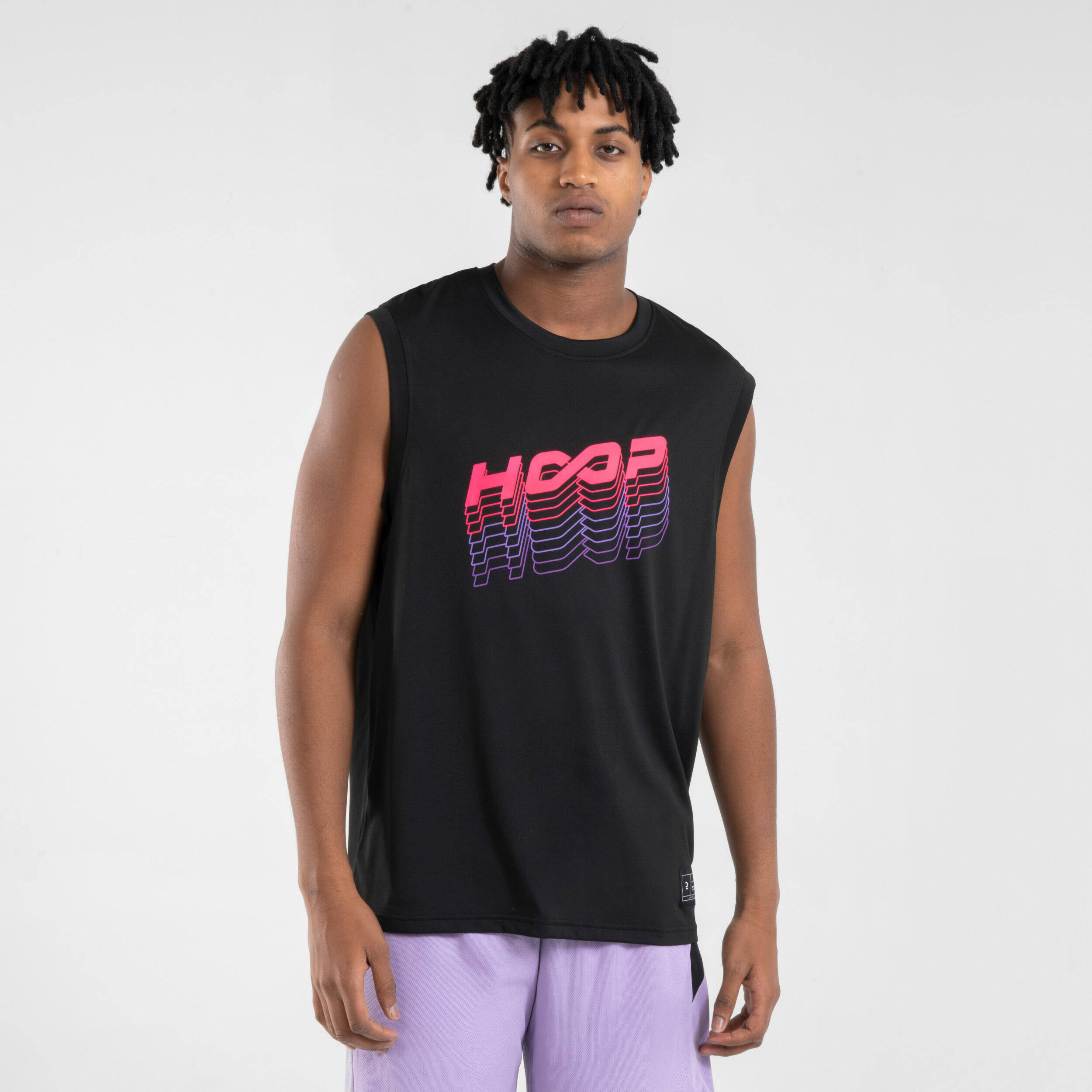 Men's/Women's Sleeveless Basketball Jersey TS500 - Black -  1