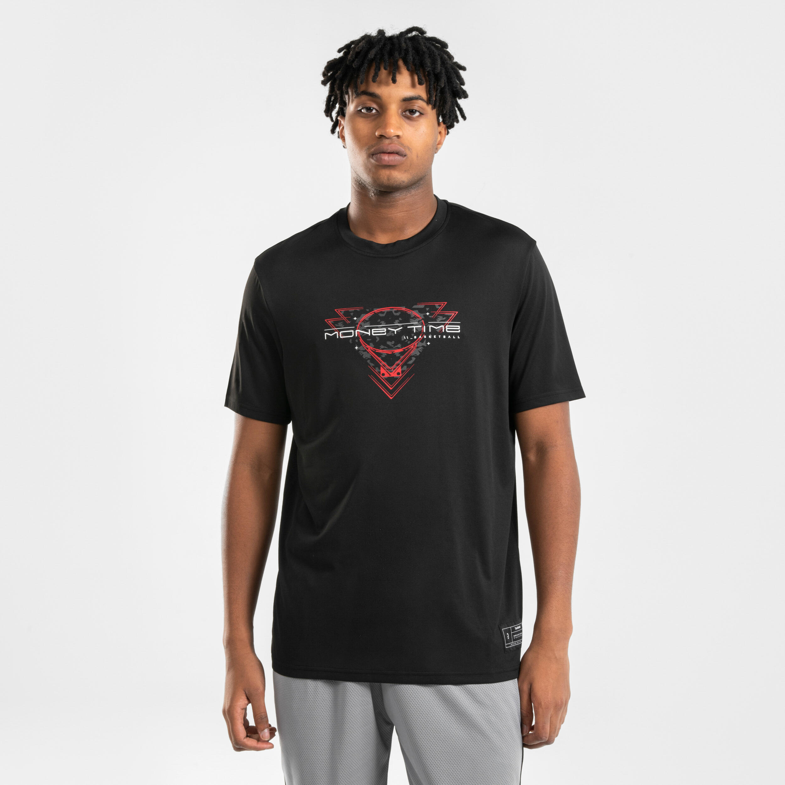 TARMAK Men's/Women's Basketball T-Shirt/Jersey TS500 Fast - Black