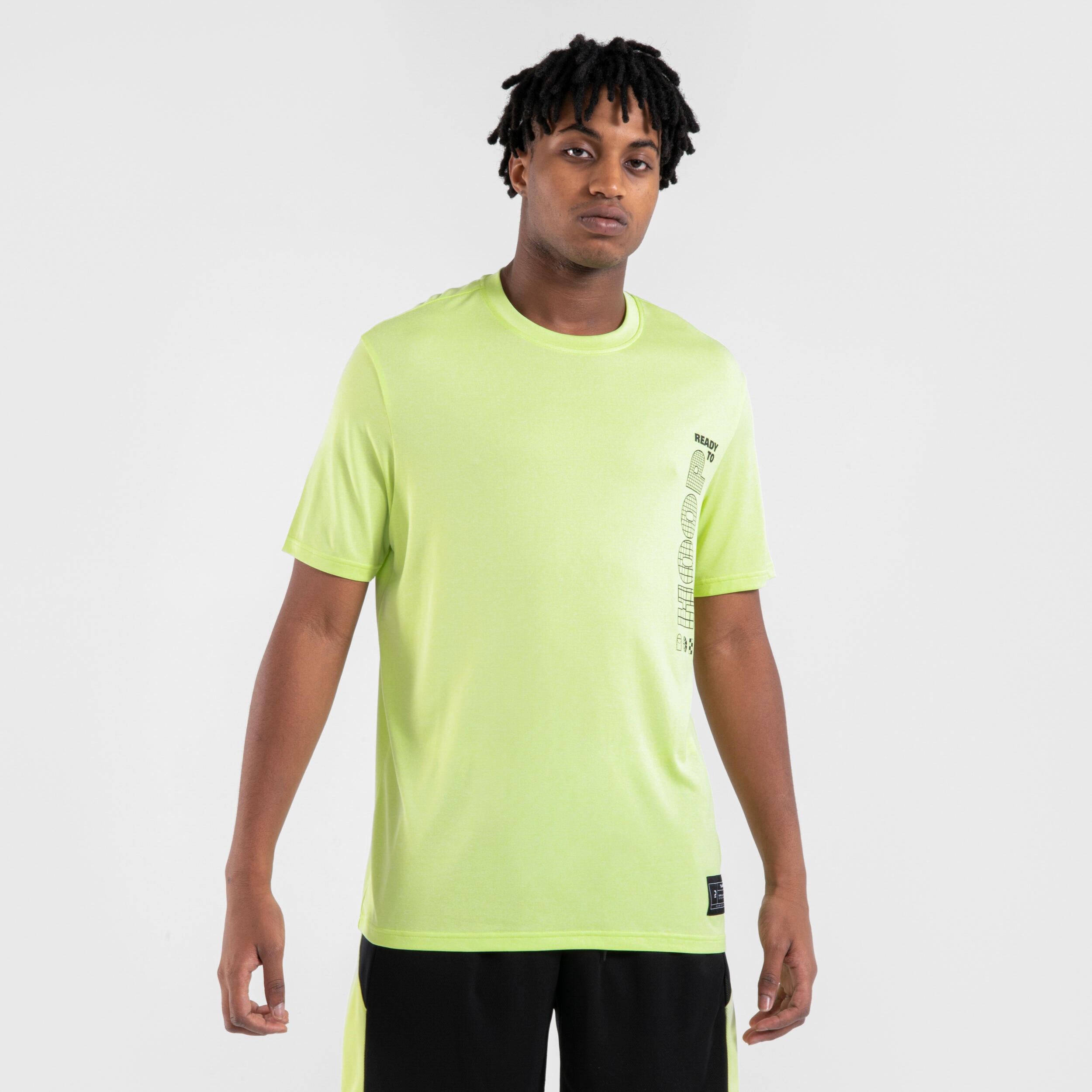 TARMAK Men's/Women's Basketball T-Shirt/Jersey TS500 Fast - Yellow